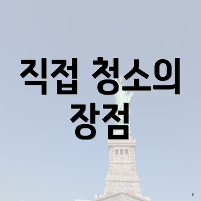 직접 청소의 장점