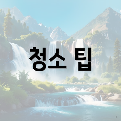 청소 팁