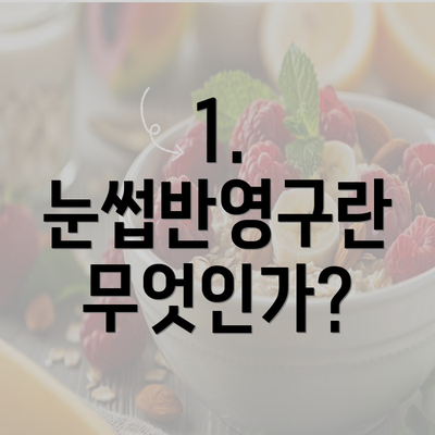 1. 눈썹반영구란 무엇인가?