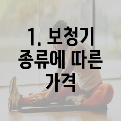 1. 보청기 종류에 따른 가격