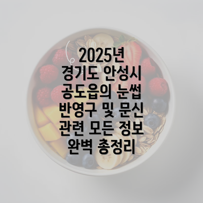 2025년 경기도 안성시 공도읍의 눈썹 반영구 및 문신 관련 모든 정보 완벽 총정리