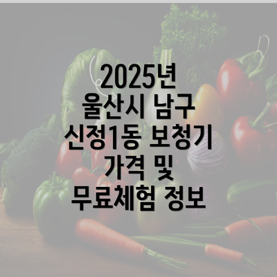 2025년 울산시 남구 신정1동 보청기 가격 및 무료체험 정보