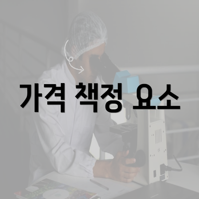 가격 책정 요소