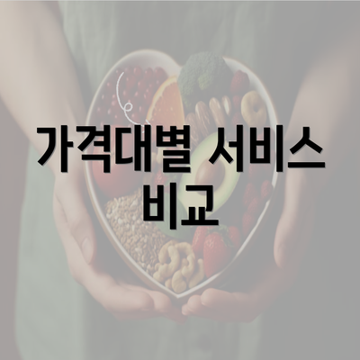 가격대별 서비스 비교