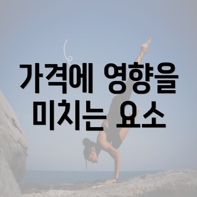 가격에 영향을 미치는 요소