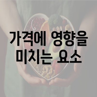 가격에 영향을 미치는 요소