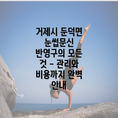 거제시 둔덕면 눈썹문신 반영구의 모든 것 - 관리와 비용까지 완벽 안내