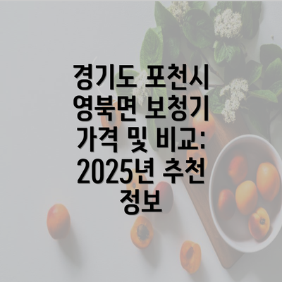 경기도 포천시 영북면 보청기 가격 및 비교: 2025년 추천 정보