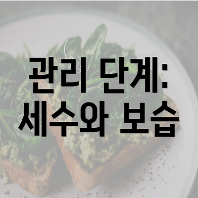 관리 단계: 세수와 보습