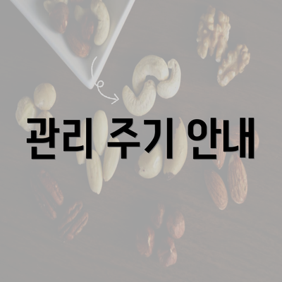 관리 주기 안내