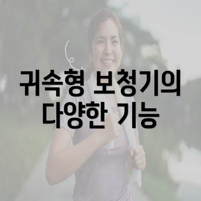 귀속형 보청기의 다양한 기능