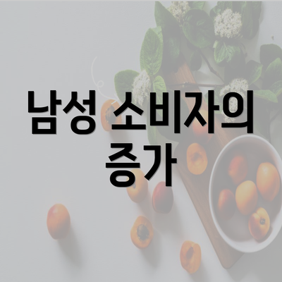 남성 소비자의 증가