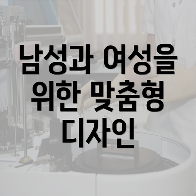 남성과 여성을 위한 맞춤형 디자인