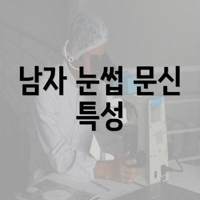 남자 눈썹 문신 특성