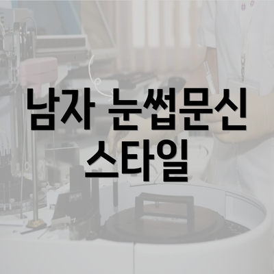 남자 눈썹문신 스타일