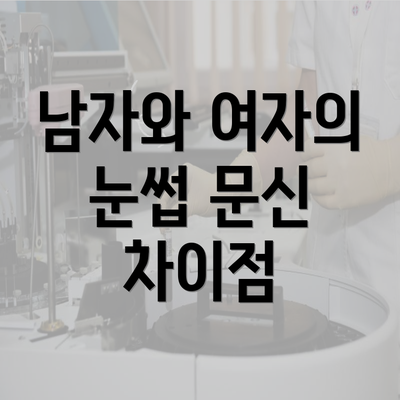 남자와 여자의 눈썹 문신 차이점