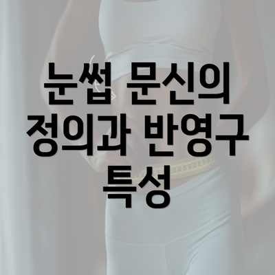 눈썹 문신의 정의과 반영구 특성