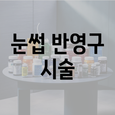 눈썹 반영구 시술