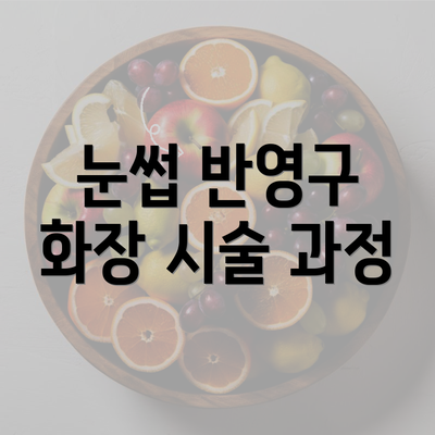 눈썹 반영구 화장 시술 과정