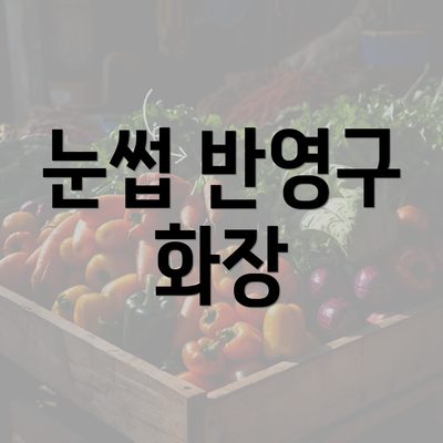 눈썹 반영구 화장