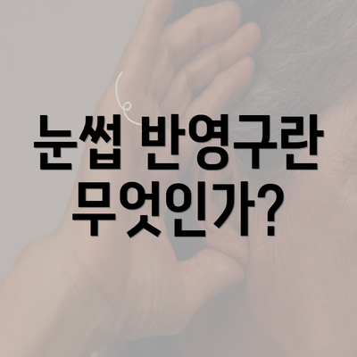 눈썹 반영구란 무엇인가?