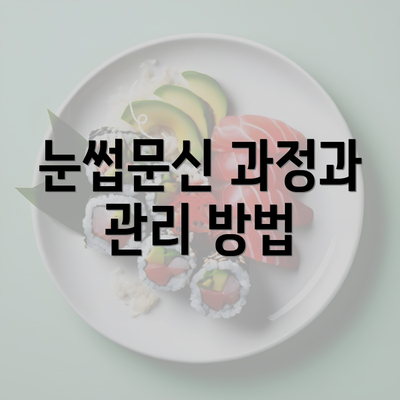 눈썹문신 과정과 관리 방법