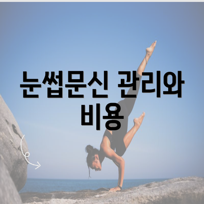 눈썹문신 관리와 비용