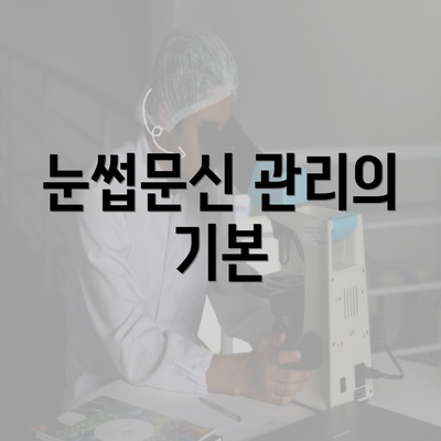 눈썹문신 관리의 기본