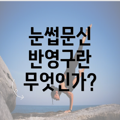 눈썹문신 반영구란 무엇인가?