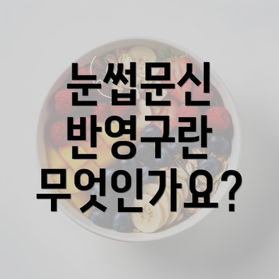 눈썹문신 반영구란 무엇인가요?