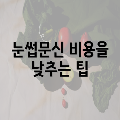 눈썹문신 비용을 낮추는 팁