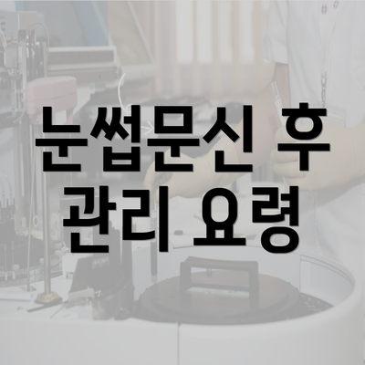 눈썹문신 후 관리 요령