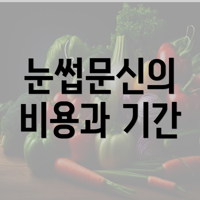 눈썹문신의 비용과 기간