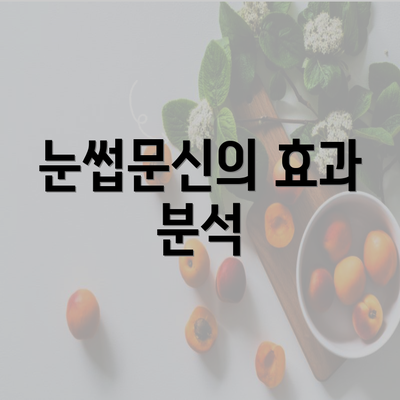 눈썹문신의 효과 분석