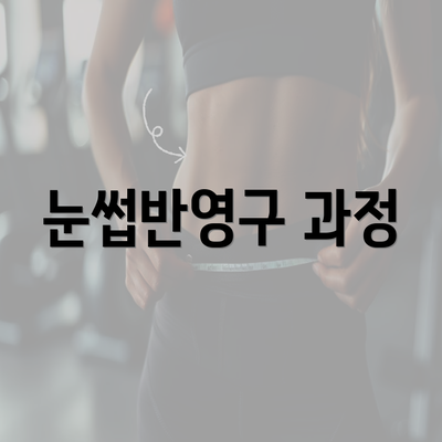 눈썹반영구 과정