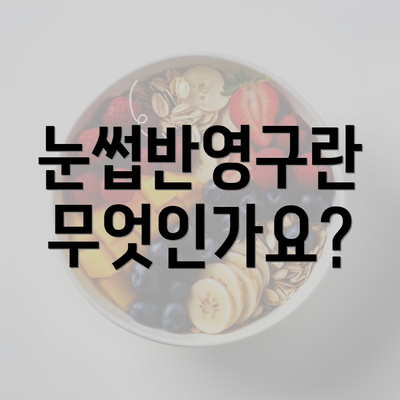 눈썹반영구란 무엇인가요?