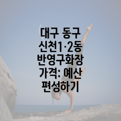 대구 동구 신천1·2동 반영구화장 가격: 예산 편성하기