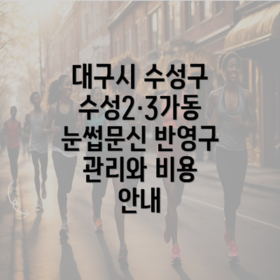 대구시 수성구 수성2·3가동 눈썹문신 반영구 관리와 비용 안내