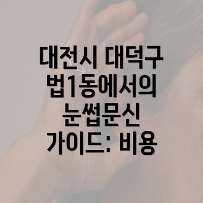 대전시 대덕구 법1동에서의 눈썹문신 가이드: 비용