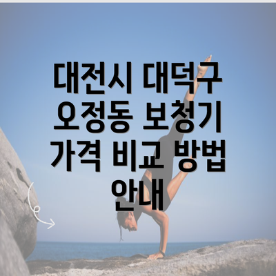 대전시 대덕구 오정동 보청기 가격 비교 방법 안내