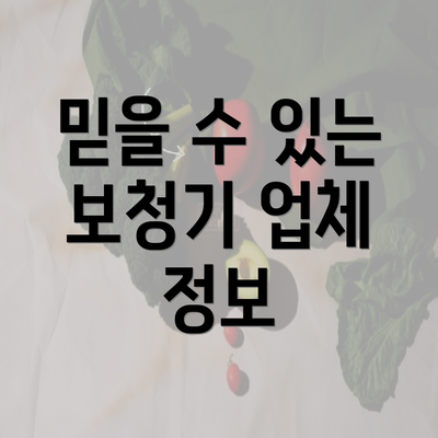 믿을 수 있는 보청기 업체 정보