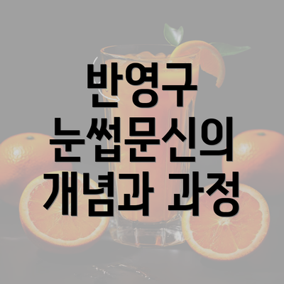 반영구 눈썹문신의 개념과 과정