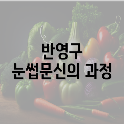 반영구 눈썹문신의 과정