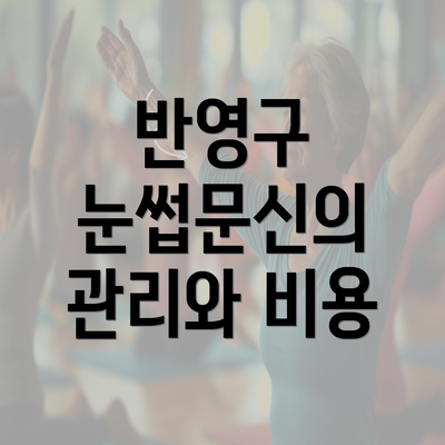 반영구 눈썹문신의 관리와 비용