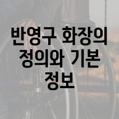 반영구 화장의 정의와 기본 정보