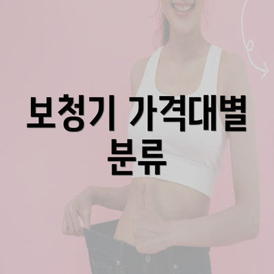 보청기 가격대별 분류