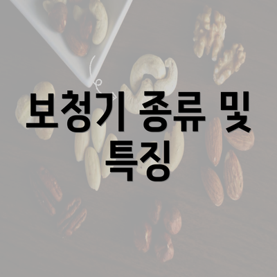 보청기 종류 및 특징