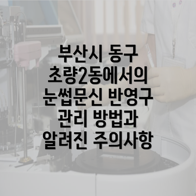 부산시 동구 초량2동에서의 눈썹문신 반영구 관리 방법과 알려진 주의사항