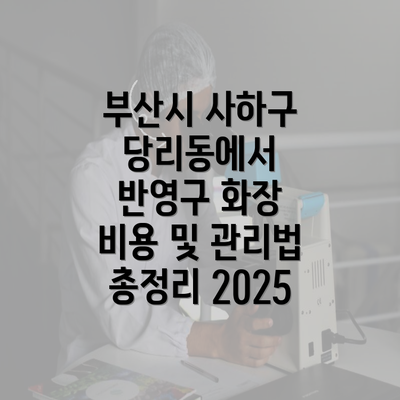 부산시 사하구 당리동에서 반영구 화장 비용 및 관리법 총정리 2025