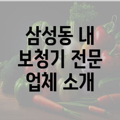 삼성동 내 보청기 전문 업체 소개